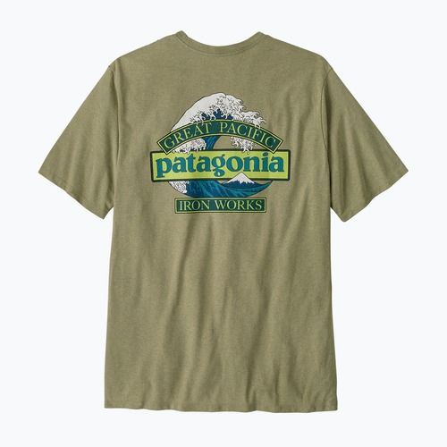Мъжка тениска за трекинг Patagonia Great Waves Responsibili Tee gumtree green