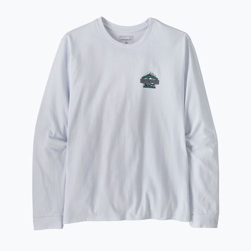 Мъжка блуза с дълъг ръкав за трекинг Patagonia Great Waves Responsibili Tee white