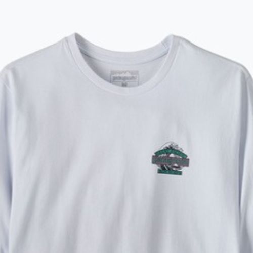 Мъжка блуза с дълъг ръкав за трекинг Patagonia Great Waves Responsibili Tee white