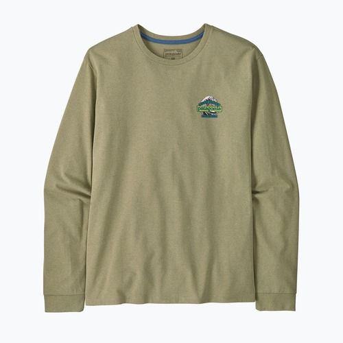 Мъжка блуза с дълъг ръкав за трекинг Patagonia Great Waves Responsibili Tee gumtree green
