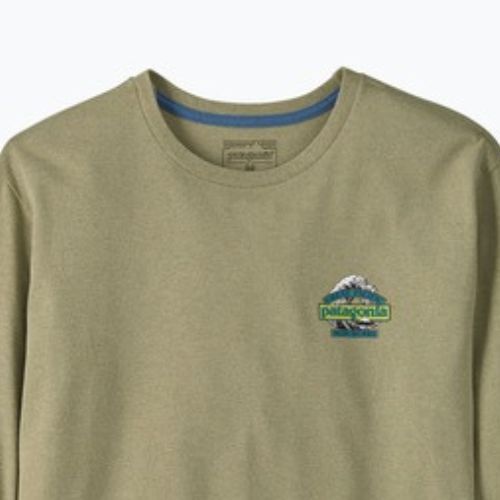 Мъжка блуза с дълъг ръкав за трекинг Patagonia Great Waves Responsibili Tee gumtree green