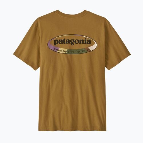 Мъжка тениска Patagonia '95 Oval Logo bobcat brown/sunshine