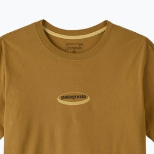 Мъжка тениска Patagonia '95 Oval Logo bobcat brown/sunshine