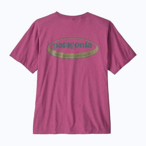 Мъжка тениска Patagonia '95 Oval Logo faded magenta