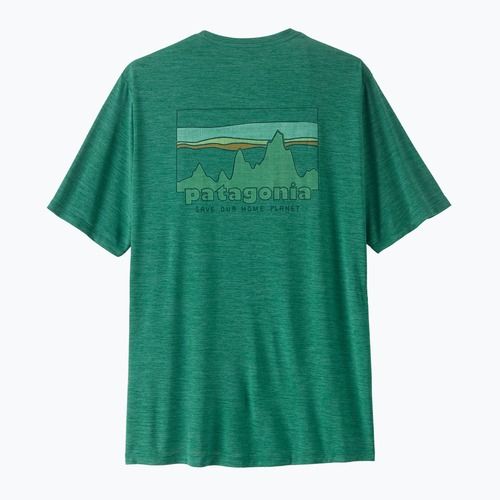 Мъжка тениска Patagonia Capilene Cool Daily - '73 Skyline gem green/light gem green x-dye