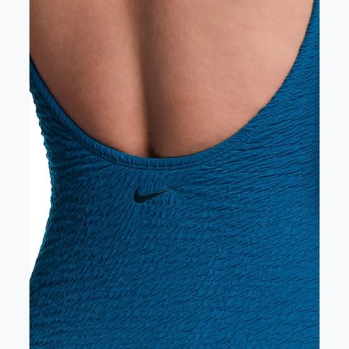 Дамски цял бански костюм Nike Shoreline Pucker Scoop Neck black