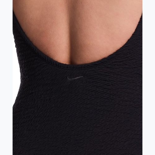 Дамски цял бански костюм Nike Shoreline Pucker Scoop Neck black