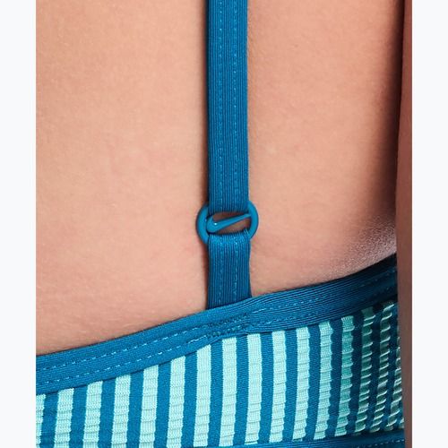 Горнище от бански костюм Nike Ripple Texture Bralette Classic Bikini bleached turquoise