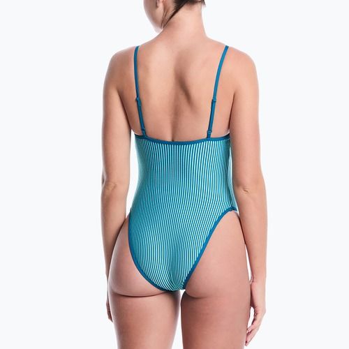 Дамски цял бански костюм Nike Ocean Bound Ripple Texture Square Neck bleached turquoise