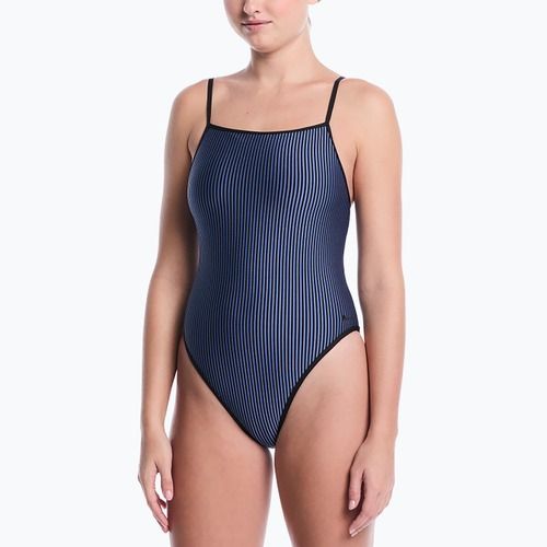 Дамски цял бански костюм Nike Ocean Bound Ripple Texture Square Neck slate
