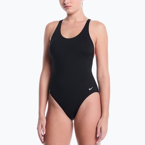 Дамски цял бански костюм Nike Essential scoop neck black