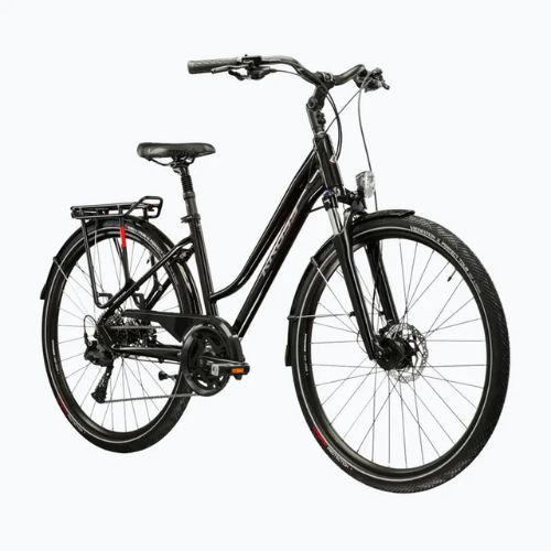 Дамски трекинг велосипед KROSS Trans 7.0 black/pink/gloss