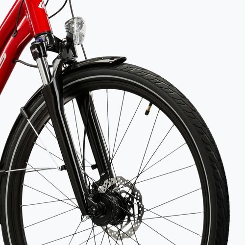 Дамски трекинг велосипед KROSS Trans 5.0 W red/silver/shiny