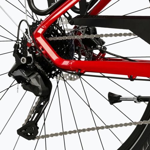 Дамски трекинг велосипед KROSS Trans 5.0 W red/silver/shiny