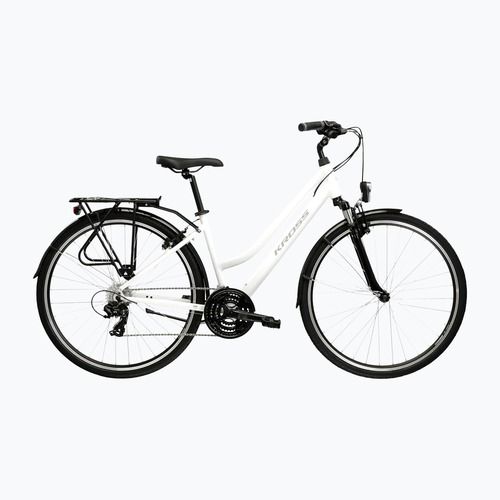 Дамски трекинг велосипед KROSS Trans 1.0 W white/grey/shiny