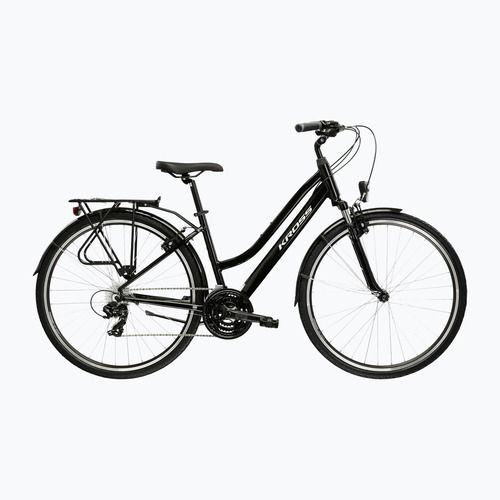 Дамски трекинг велосипед KROSS Trans 1.0 black/silver/gloss