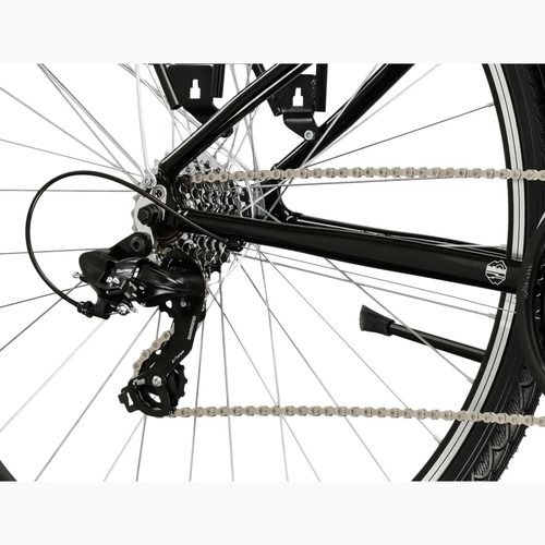 Дамски трекинг велосипед KROSS Trans 1.0 black/silver/gloss
