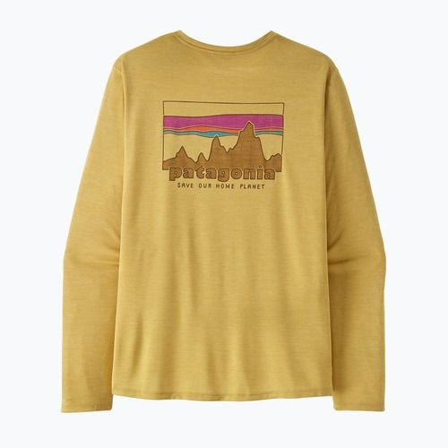 Мъжка блуза с дълъг ръкав Patagonia Capilene Cool Daily - '73 Skyline limestone yellow/light limestone yellow c-dye