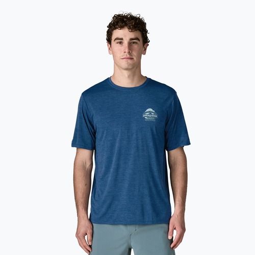 Мъжка тениска Patagonia Capilene Cool Daily - Great Waves clement blue/light clement blue x-dye