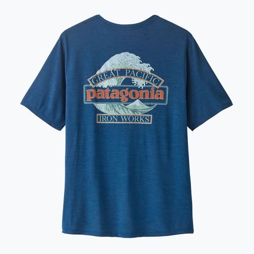 Мъжка тениска Patagonia Capilene Cool Daily - Great Waves clement blue/light clement blue x-dye