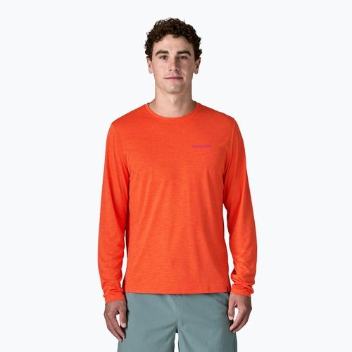 Мъжка блуза с дълъг ръкав Patagonia Capilene Cool Daily - Boardshort Logo orange peel/light orange peel x-dye