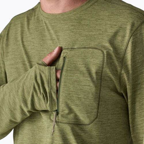 Мъжка блуза с дълъг ръкав Patagonia Capilene Cool Sun caper green/buckhorn green x-dye