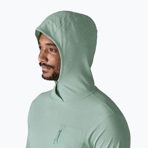 Мъжки суитшърт Patagonia Capilene Cool Sun Hoody thermal blue/thin ice x-dye