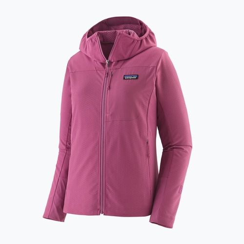 Дамско софтшел яке Patagonia R1 CrossStrata Hoody faded magenta