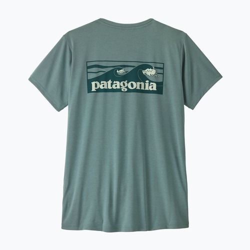 Дамска тениска Patagonia Capilene Cool Daily Shirt - Boardshort Logo blue sage/light blue sage x-dye