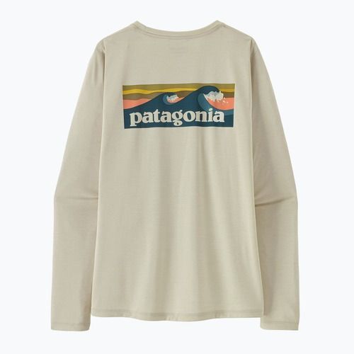 Дамска блуза с дълъг ръкав Patagonia Capilene Cool Daily Shirt - Boardshort Logo dyno white