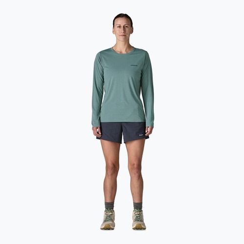 Дамска блуза с дълъг ръкав Patagonia Capilene Cool Daily Shirt - Boardshort Logo blue sage/light blue sage x-dye