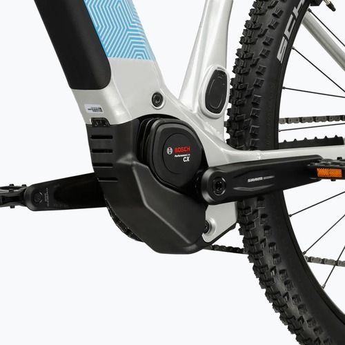 Дамски електрически велосипед KROSS Influx Hyb 5.0 29" el. 800 Wh silver/blue/gloss