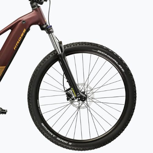 Електрически велосипед KROSS Influx Hyb 3.0 29 800 Wh ruby red/gold/matte