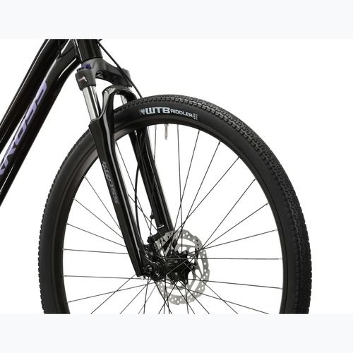 Дамски крос велосипед KROSS Evado 7.0 W black/purple/gloss