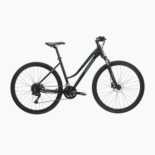 Дамски крос велосипед KROSS Evado 5.0 W black/turquoise/shiny