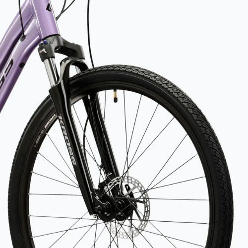Дамски крос велосипед KROSS Evado 5.0 W purple/black/shiny
