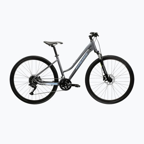 Дамски крос велосипед KROSS Evado 5.0 W gray/blue/shiny