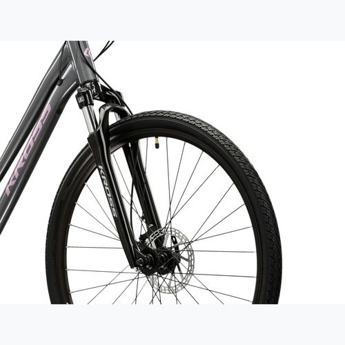Дамски крос велосипед KROSS Evado 4.0 W gray/pink/gloss