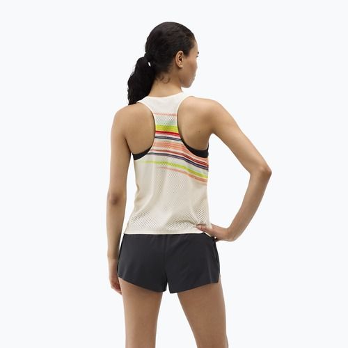 Дамска тениска за бягане HOKA Race Day Singlet alabaster flare