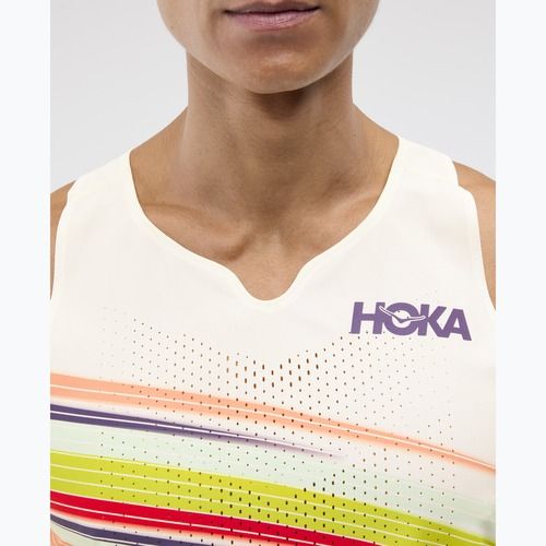Мъжка тениска за бягане HOKA Race Day Singlet alabaster flare