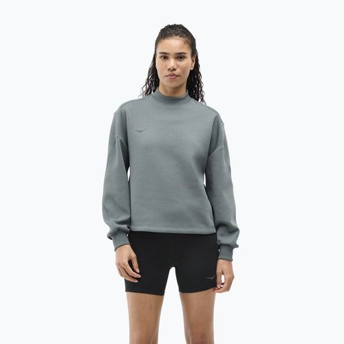 Дамски суитшърт за бягане HOKA Kaitoro Knit Crew slate blue