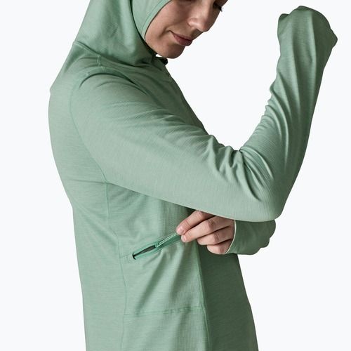 Дамски суитшърт Patagonia Capilene Cool Sun Hoody thermal blue/thin ice x-dye