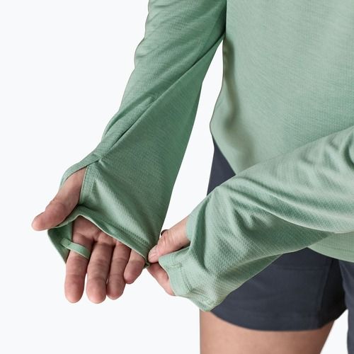 Дамски суитшърт Patagonia Capilene Cool Sun Hoody thermal blue/thin ice x-dye