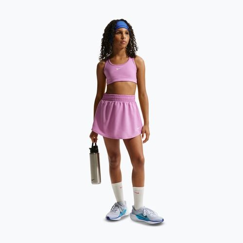 Детски спортен сутиен Nike Swoosh light magenta/white