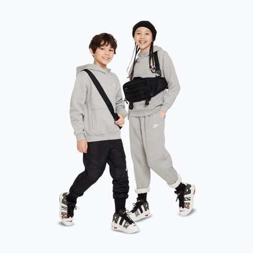 Детски суитшърт Nike Sportswear Club Fleece dark grey heather/white