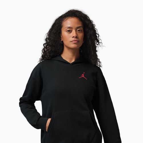 Дамски суитшърт Nike Jordan Fleece Hoodie black/gym red