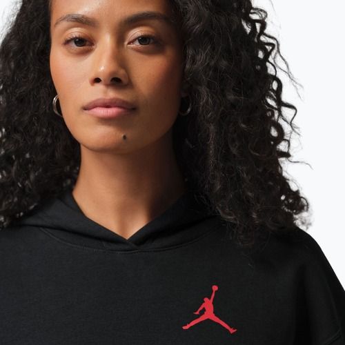 Дамски суитшърт Jordan Fleece Hoodie black/gym red