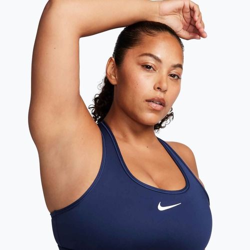 Спортен сутиен Nike Swoosh Medium Support midnight navy/white