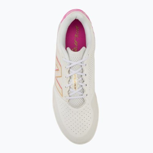 Футболни обувки New Balance Furon Pro V8 IN pink heat/sea salt/gold metallic