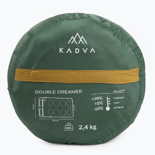 Двуместен спален чувал KADVA Double dream green